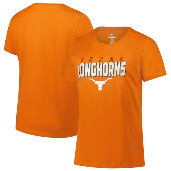 Women's Fanatics Texas Orange Texas Longhorns Plus Size Lean Scoop Neck T-Shirt