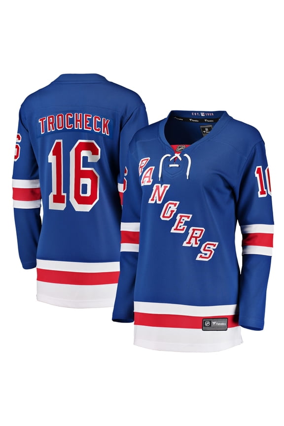 Women's Fanatics Vincent Trocheck Blue New York Rangers Home Breakaway Player Jersey