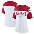 thumbnail image 1 of Women's Fanatics White Alabama Crimson Tide Color-Block Fundamental Winning T-Shirt, 1 of 3