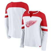 売れ筋商品|||ファナティクス Tシャツ トップス レディース Women's Red Detroit Red Wings Iconic Athena Lace-Up T-Shirt Red, White Women's Detroit Red Wings Fanatics Red Iconic Athena Lace-Up