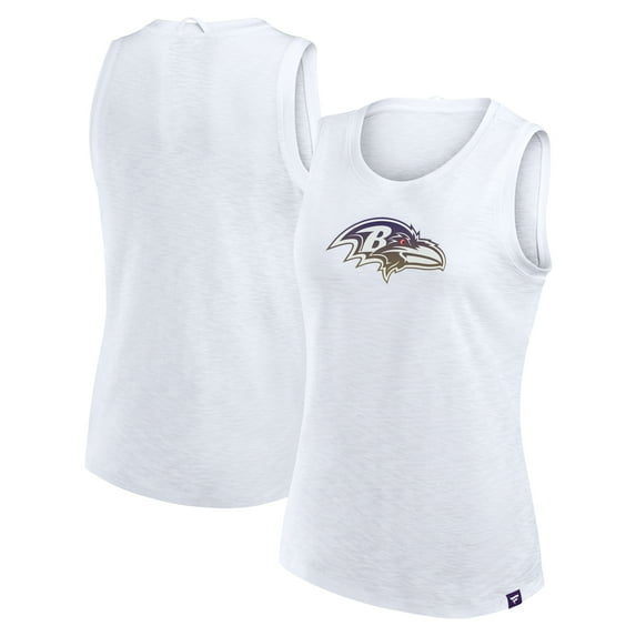 Women's-Fanatics White Baltimore Ravens Slub Tank Top