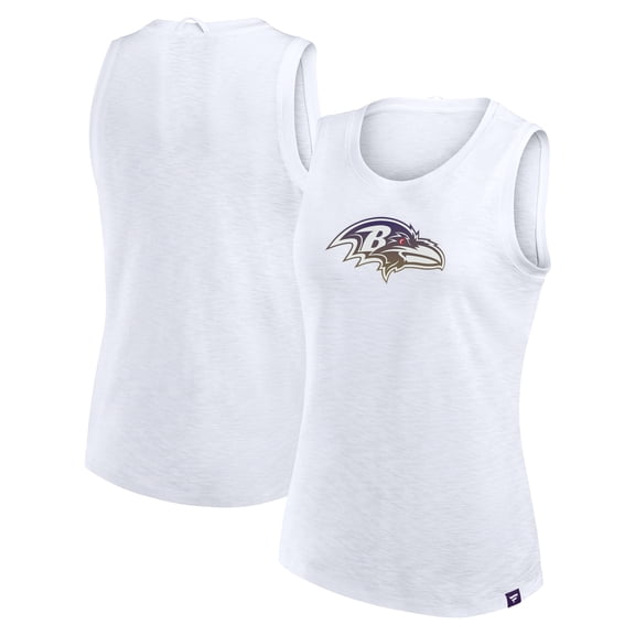 Women's-Fanatics White Baltimore Ravens Slub Tank Top