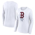 thumbnail image 1 of Women's Fanatics  White Boston Red Sox Lightweight Fitted Long Sleeve T-Shirt, 1 of 3