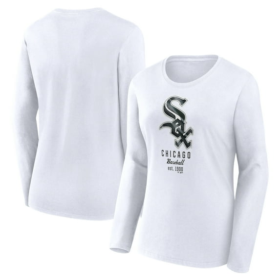 Women's Fanatics White Chicago White Sox Lightweight Fitted Long Sleeve T-Shirt