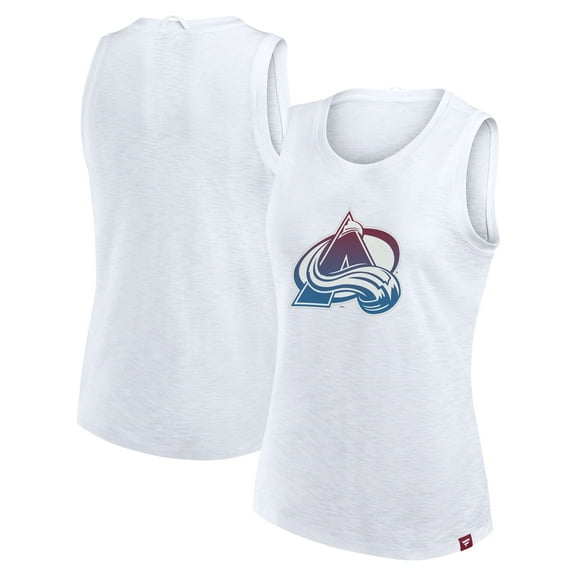 Women's Fanatics White Colorado Avalanche Slub Tank Top
