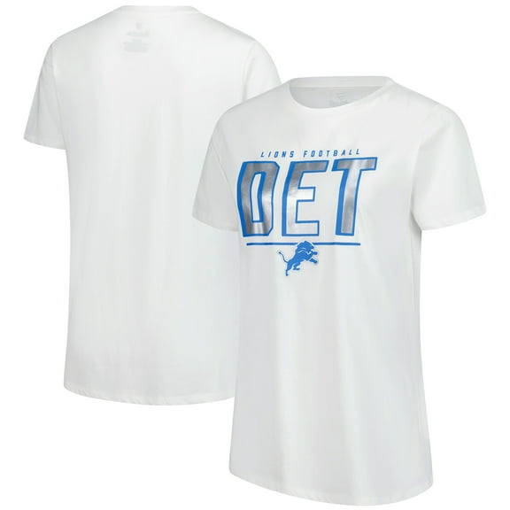 Women's Fanatics White Detroit Lions Cheerleader T-Shirt