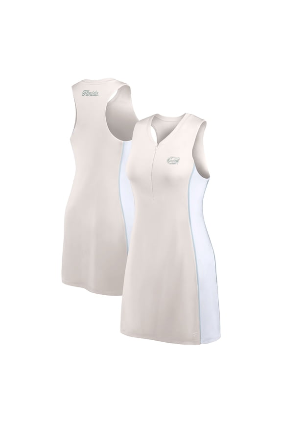 Women's Fanatics White Florida Gators Studio Boost Athletic Half-Zip Dress