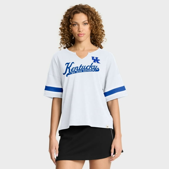 Women's Fanatics White Kentucky Wildcats Hometown Premium Script T-Shirt