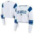 thumbnail image 1 of Women's Fanatics  White Los Angeles Dodgers Stretch Cropped Fashion Long Sleeve T-Shirt, 1 of 3