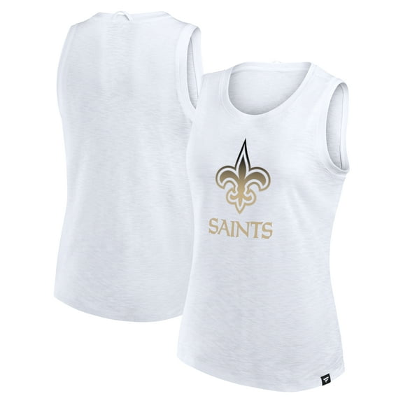 Women's-Fanatics  White New Orleans Saints Slub Tank Top