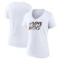 thumbnail image 1 of Women's Fanatics White Philadelphia Eagles Love Wins V-Neck T-Shirt, 1 of 3