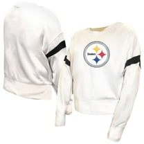 Women's-Fanatics White Pittsburgh Steelers Plus Size Fleece Pullover Sweatshirt