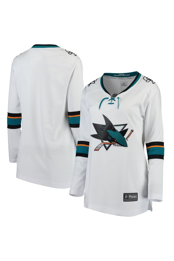 Women's Fanatics White San Jose Sharks Away Breakaway Jersey