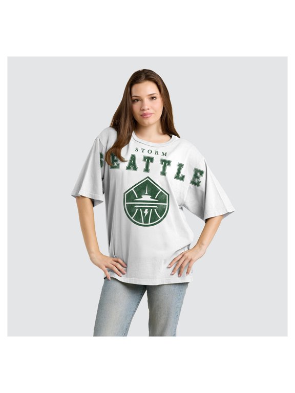 Women's Fanatics White Seattle Storm Spirit Relaxed Jersey T-Shirt