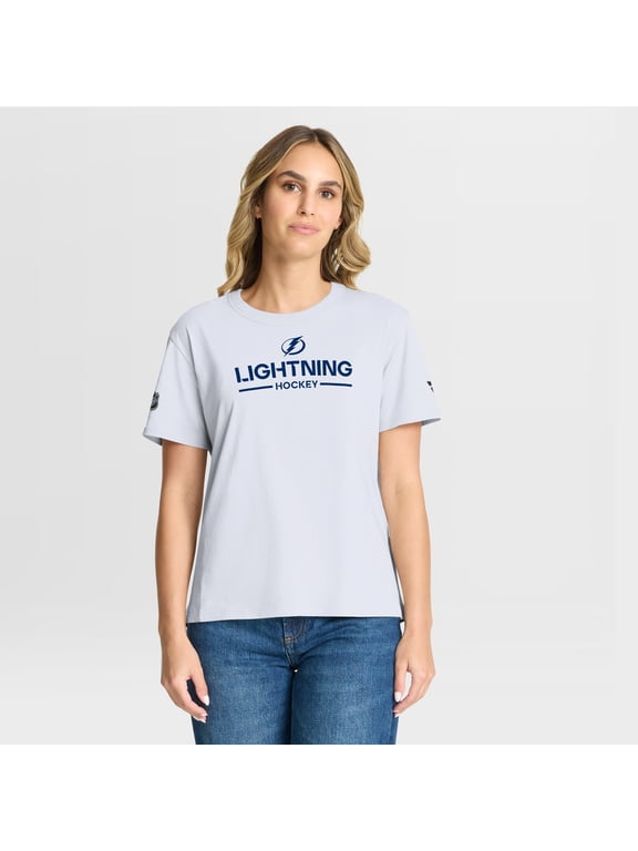 Women's Fanatics White Tampa Bay Lightning Authentic Pro Primary T-Shirt
