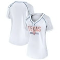 thumbnail image 1 of Women's Fanatics White Texas Rangers Play Calling Raglan V-Neck T-Shirt, 1 of 3