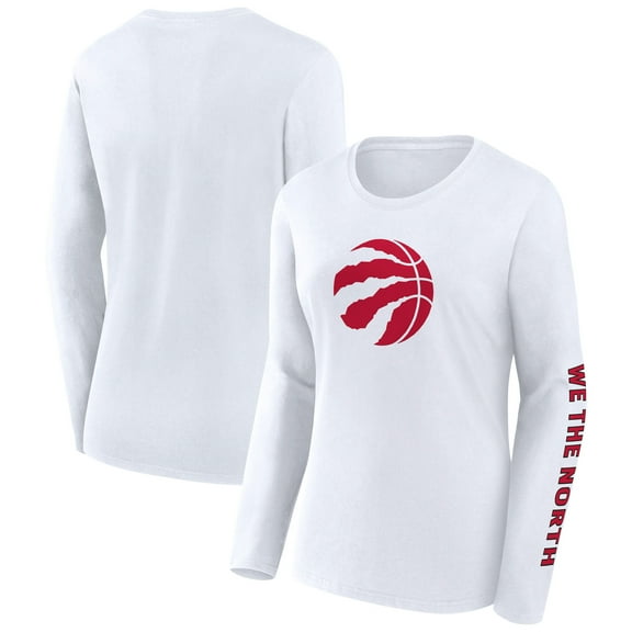 Women's Fanatics White Toronto Raptors Long Sleeve T-Shirt