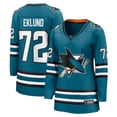 thumbnail image 1 of Women's Fanatics William Eklund Teal San Jose Sharks Home Breakaway Jersey, 1 of 1