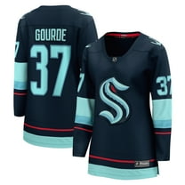 Women's Fanatics Yanni Gourde Navy Seattle Kraken Home Breakaway Player Jersey