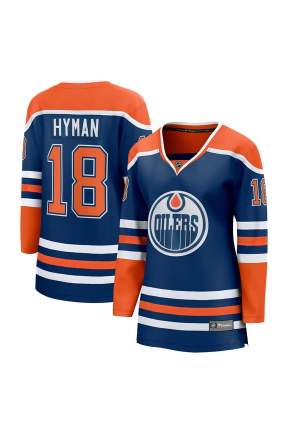 Women's Fanatics Zach Hyman Royal Edmonton Oilers Home Breakaway Player Jersey