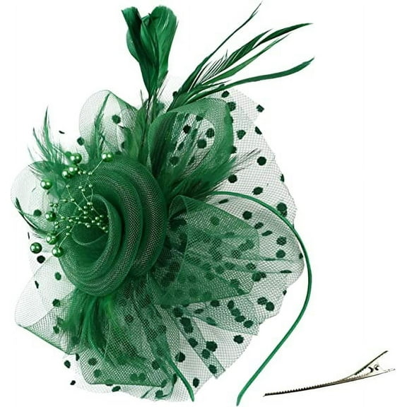 Women's Fascinator Hat - Mardi Gras Carnival Tea Party Hat - Kentucky Fascinators Headband - Derby Hats for Weddings