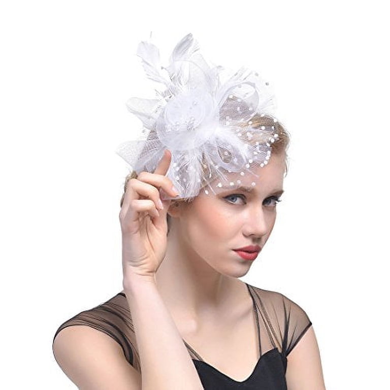 Fascinators Feathered Hat BABEYOND Veil Fascinator Hat for Women Peacock Feather  main image 3