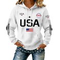 thumbnail image 1 of Women's Fashion 250th Anniversary Knit Loose Neck Hooded Top, Size S-3XL, 1 of 5