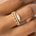 thumbnail image 1 of Womens Geometric Ring Set Electroplated Gold Tone Three Piece Alloy Jewelry Collection Geometric Stacking Rings, 1 of 3