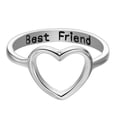 thumbnail image 1 of Women's Fashion Alloy Heart Ring: Openwork Design, Electroplated Finish, Individually Packed, Geometric Style for OL, Metal Element, 2 Grams, 1 of 2