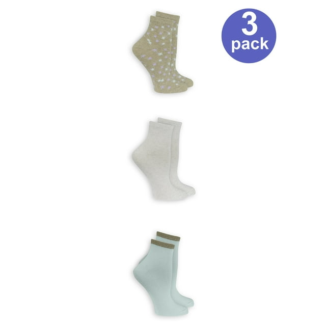 Women's Fashion Ankle Socks 3 Pack - Walmart.com