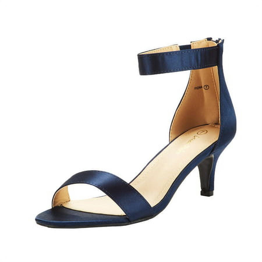 Navy sandals low heel hotsell