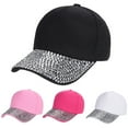 thumbnail image 1 of Women's Fashion Baseball Cap Rhinestone Paw Print Design Snapback Hat, 1 of 4