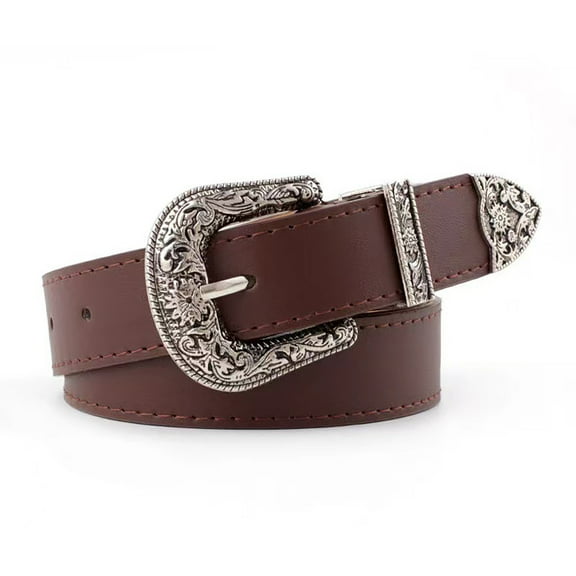 Women's Fashion Belt Casual Retro Belt Decorative Jeans Belt Dark Leather Dress Belt Fate Belt Rim Belt Tux Belt Leather Casual Men Belt for Suit Raid Belt Slide Belt Top Grain Belt for Man Men Belts