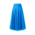 thumbnail image 1 of Women's Fashion Big Swing Skirt Thin A Line Skirt Solid Color Skirt Elegant Flowy Midi Length Casual Comfortable Stretchy Soft Lightweight Summer, 1 of 1