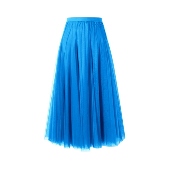 Women's Fashion Big Swing Skirt Thin A Line Skirt Solid Color Skirt Elegant Flowy Midi Length Casual Comfortable Stretchy Soft Lightweight Summer