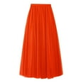 thumbnail image 1 of Women's Fashion Big Swing Skirt Thin A Line Skirt Solid Color Skirt Elegant Flowy Midi Skirt for Casual Wear, 1 of 1