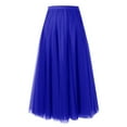 thumbnail image 1 of Women's Fashion Big Swing Skirt Thin A Line Skirt Solid Color Skirt Flowy Comfortable Stretchy Waist Casual Summer Skirt, 1 of 1
