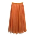 thumbnail image 1 of Women's Fashion Big Swing Thin A Line Solid Color Skirt - Netting Material - Size S/M/L/XL, 1 of 2