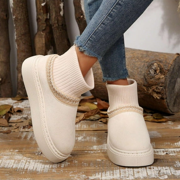 Women’s Fashion Boots - Cozy Winter Slippers Anti-Slip Ankle Design Perfect for Indoor & Outdoor Use 2026