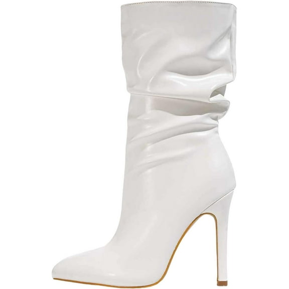 Women's Fashion Boots - Elegant High Heel Design, Side Zipper Closure, Dressy Booties for Casual and Formal Wear