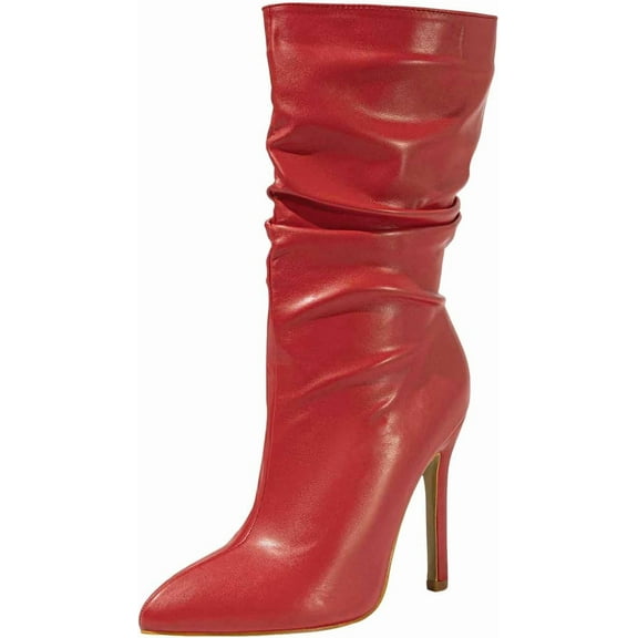 Women's Fashion Boots - Elegant High Heel Design, Side Zipper Closure, Dressy Booties for Casual and Formal Wear