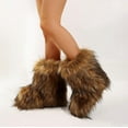 thumbnail image 1 of Women's Fashion Boots - Faux Fur Lined, Warm Winter Boots with Mid-Calf Design, Comfortable Flat Outdoor Shoes for Women, 1 of 7