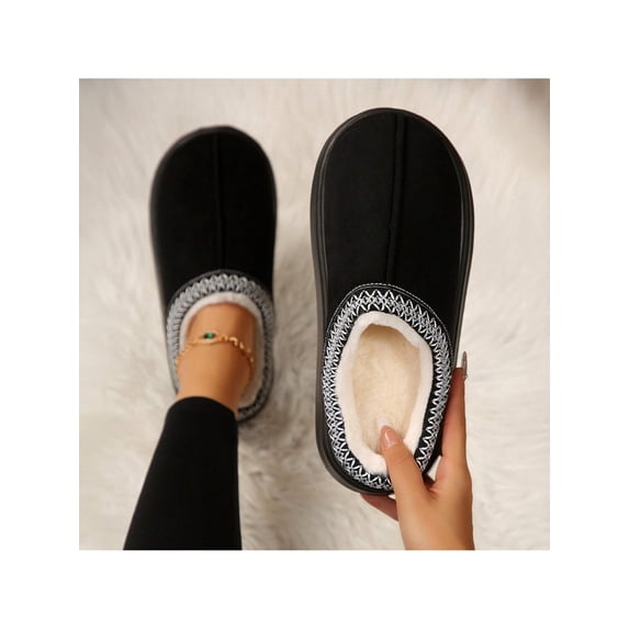 Women's Fashion Boots - Plush-Lined Slippers with Memory Foam and Thick Sole for Fall Winter
