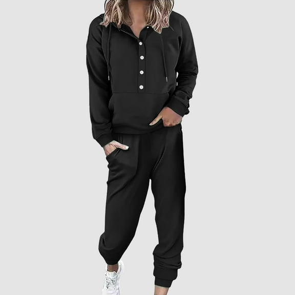 Women's Fashion Casual 2 Piece Sets Outfits Autumn Winter Hooded Sweatshirt And Jogger Pants Tracksuit Sweatsuit Set Winery Wedding Jumpsuit Party Sweater Pants Set for Women Christmas Sweatpants