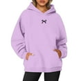 thumbnail image 1 of Women's Fashion Casual Bow Print Pocket Hoodie, 1 of 2