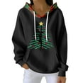 thumbnail image 1 of Women's Fashion Casual Christmas Print Pullover Long-Sleeve Sweatshirt with JESUS Design for Holiday Season and Comfortable Wear,Black,XL, 1 of 5