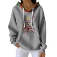 thumbnail image 1 of Women's Fashion Casual Christmas Print Pullover Long-Sleeve Sweatshirt with JESUS Design for Holiday Season and Comfortable Wear,Gray,M, 1 of 5