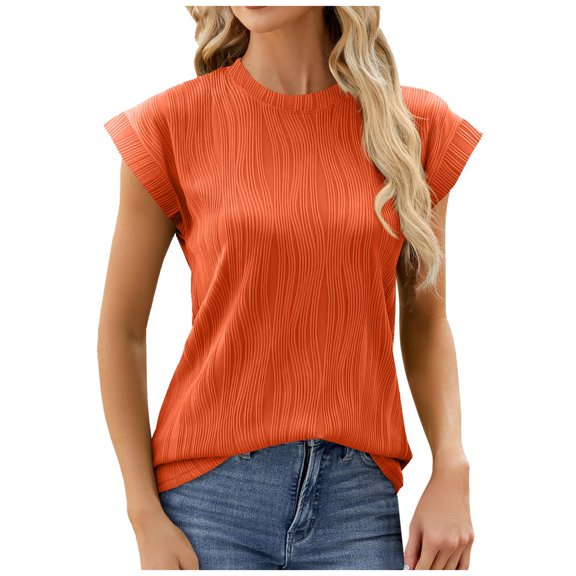 Women's Fashion Casual Crew Neck T-Shirt Soft Comfortable Short Sleeve Tee Stylish Everyday Basic Top