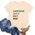 thumbnail image 1 of Women's Fashion Casual Fruit And Vegetable Printed Round Neck Short Sleeved Top T Shirt 4 Medium Sleeve Long Sleeve Polyester Shirt Women Striped Long Sleeved Shirt Women Women Loose Fit Athletic Tops, 1 of 4
