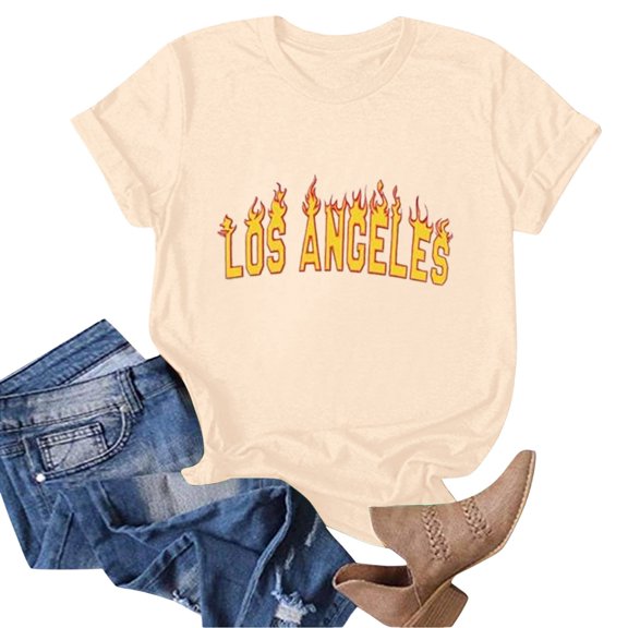 Women's Fashion Casual Fruit And Vegetable Printed Round Neck Short Sleeved Top T Shirt 5 Womens T Shirts Long Sleeve Compression Shirts for Women Long Sleeve Blank Women Casual Short Sleeve Tops